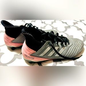adidas Women's Predator 19.3 FG Soccer Cleats F97528 Grey/Pink Size 7